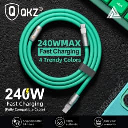 QKZ Type C 240W Super Fast Charging Cable PD 240W Flash Charging QKZ TC999 USBC Cable for Samsung iPhone 16 15Pro Xiaomi Tablet
