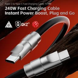 QKZ Type C 240W Super Fast Charging Cable PD 240W Flash Charging QKZ TC999 USBC Cable for Samsung iPhone 16 15Pro Xiaomi Tablet
