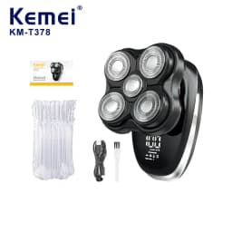 Kemei T378 Electric Head Shavers for Bald Men Professional 10000 RPM Cordless USB Rechargeable Razors Shaver Machine for Head