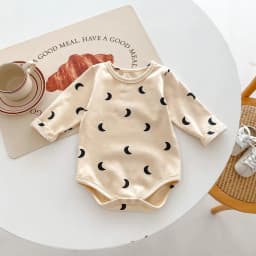 Ircomll 2 pcs Spring Fall Infant Baby Bodysuits & One-Pieces Moon Print Cotton Long Sleeves Baby Bodysuits Uniesx Baby Clothes
