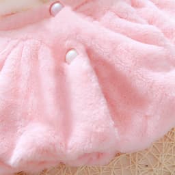Winter Kids Jacket Newborn Girls Clothes Korean Cartoon Cute Hooded Thick Warm Fake Fur Fleece Pink Baby Tops Toddler Coat BC719