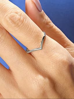 925 Sterling Silver Fashion Simplicity Classic Smooth V-shaped Ring For Women Engagement Wedding High Quality Fine Jewelry