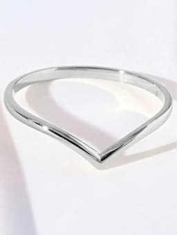 925 Sterling Silver Fashion Simplicity Classic Smooth V-shaped Ring For Women Engagement Wedding High Quality Fine Jewelry