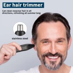 Nose Hair Trimmer Eyebrow & Facial Hair Trimmer Rechargeable Painless Eyebrow Razor for Ear Beard Hairline Metal Trimming Tool