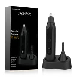 Nose Hair Trimmer Eyebrow & Facial Hair Trimmer Rechargeable Painless Eyebrow Razor for Ear Beard Hairline Metal Trimming Tool