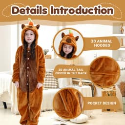 MICHLEY Carnaval Capybara Flannel Blanket Sleepers Onesie Hooded Children Costume Clothes Jumpsuit Sleepwear For Boys Girls