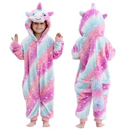 MICHLEY Carnaval Capybara Flannel Blanket Sleepers Onesie Hooded Children Costume Clothes Jumpsuit Sleepwear For Boys Girls