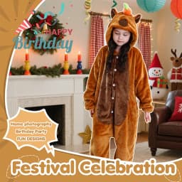 MICHLEY Carnaval Capybara Flannel Blanket Sleepers Onesie Hooded Children Costume Clothes Jumpsuit Sleepwear For Boys Girls