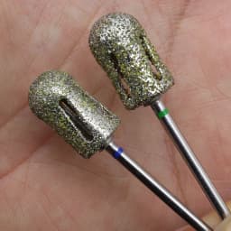 1Pc 10mm High End Diamond Pedicure Nail Bit - 60# 120#, Carbon Steel with Diamond Coating, Easy & Sharp Sanding Cap for Electric