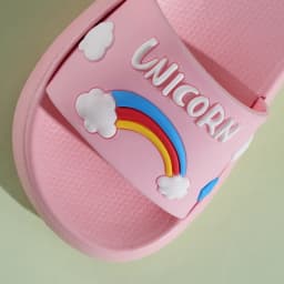 2025 New Kids Slippers Girls Slippers Indoor Pink Blue Unicorn Cartoon Toddler Girl Slippers 2 to 3 4 5 6 7 8 Years Casual Shoes