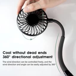 USB Rechargeable Mini Sports 3-Speed Adjustable Neck Dual Fan Home OfficeOutdoor Travel Portable Hanging Neck Fan