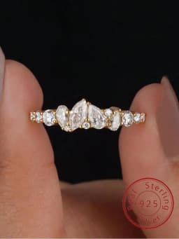 925 Sterling Silver Classic Marquise Water Drop Zircon Ring For Women Engagement Wedding Luxury High Quality Fine Jewelry