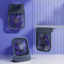 Eary Toilet Powerful Wall Fan Usb Rechargeable With 1200mAh 3 Speed Wind Magnetic Cooling Fan Portable Bathroom Ventilation Fan