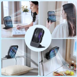 Eary Toilet Powerful Wall Fan Usb Rechargeable With 1200mAh 3 Speed Wind Magnetic Cooling Fan Portable Bathroom Ventilation Fan