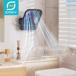 Eary Toilet Powerful Wall Fan Usb Rechargeable With 1200mAh 3 Speed Wind Magnetic Cooling Fan Portable Bathroom Ventilation Fan