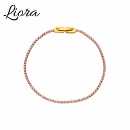 Liora Luxury Stainless Steel Full Multi-Color Zircon Tennis Bracelet For Women Charm Wedding Engagement Thin Chain Wrist Jewelry