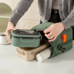 1pc Larger Capacity Lunch Bag Leakproof Cooler Bag Food Lunch Containers Hand-held Bento Bag For School, Work, Office, Picnic