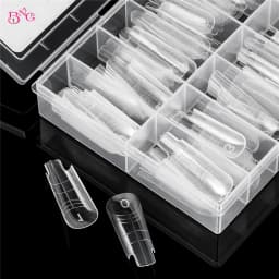 BNG New 70/140Pcs Dual Forms for Poly Nail Gel Soft Nail Forms Molds Acrylic Full Cover False Nail Tips Manicure Extension