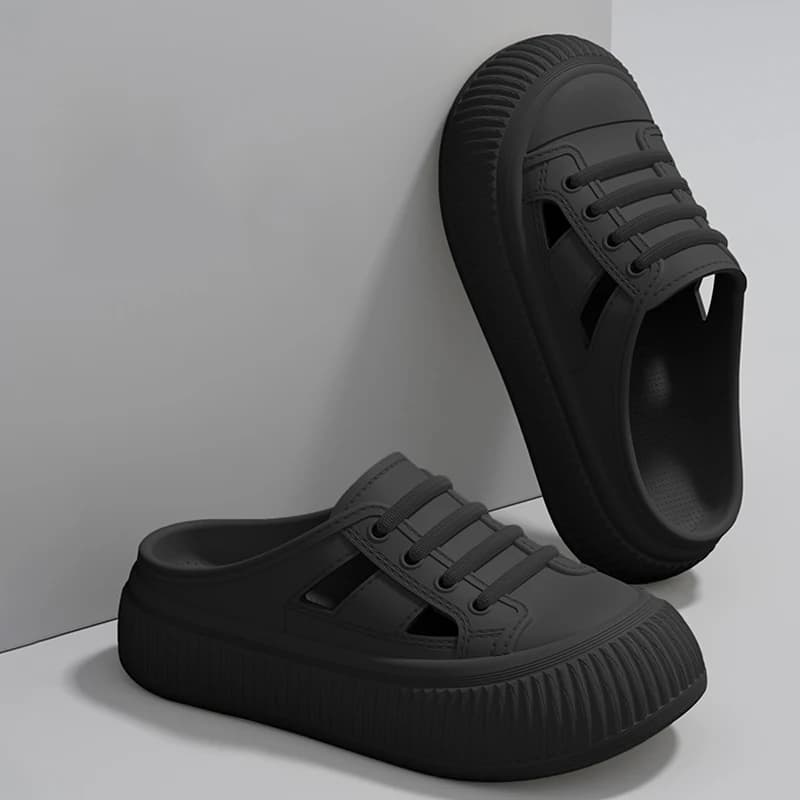 Smile Women's Sandals Comfortable Soft Cave Shoes Summer New Thick-soled EVA Sandals Breathable Non-slip Sandals Elevated Shoes
