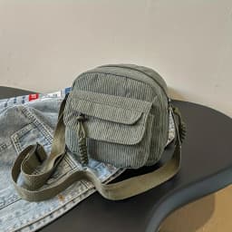 Korean Harajuku Messenger Bags Corduroy Women's Small Shoulder Bag Teenager Girl Crossbody Bag Cute Tote Student Bolsa