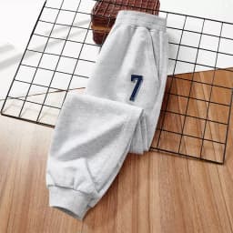 Children Football Number Trousers Boys Spring and Autumn Long Pants Elastic Band Sports Pants 7-10T