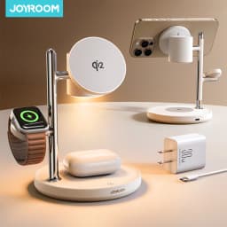 Joyroom 4-in-1 Qi2 Fast 15W Wireless Charger Magnetic Charging Station For iPhone 16-12 Series For iWatch For AirPods 4/3/2/Pro