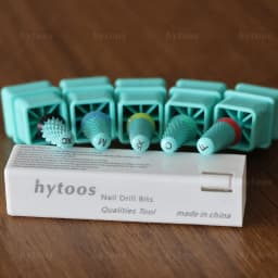 HYTOOS Safety Carbide Nail Drill Bits Green Coating Dome Tapered Bit for Gel Polish Removal Pro Manicure Drills AccessoriesTool