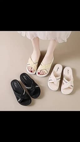 2026 Summer New Fashion Women Shoes Slippers Comfortable Platform Shoe High Heels Leisure Flower Outdoor Beach Slipper Women