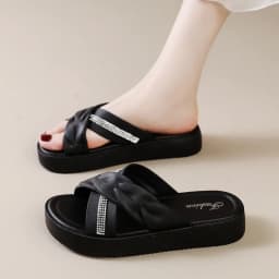 2026 Summer New Fashion Women Shoes Slippers Comfortable Platform Shoe High Heels Leisure Flower Outdoor Beach Slipper Women