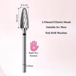 Professional Carbide Tungsten Nail Drill Bit For Hard Thick Gel Removal Acrylic Nail Bit Electric Drills File Manicure Accessory