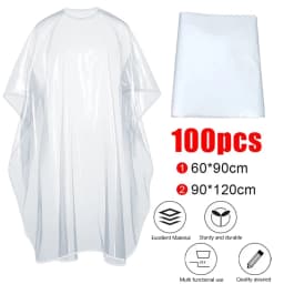 100 Disposable Hair Coloring Barber Cloth Long Barber Wai Cloth Perm Hair Salon Haircut Wai Hairdressing Cape Shawl Pe Apron