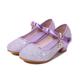 Children High Heels Fashionable Piano Runway Performance Shoes Girls' Leather Shoe Princess Shoes Sequined Single Shoes HSD09