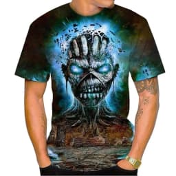 Living Dead Band 3D Print Sport Quick Dry Breathable Men T-shirt Hip Hop Rock Heavy Metal Street Fans Parent-child Short Sleeve