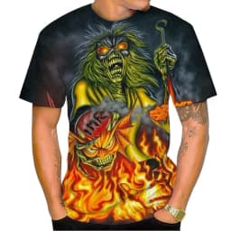 Living Dead Band 3D Print Sport Quick Dry Breathable Men T-shirt Hip Hop Rock Heavy Metal Street Fans Parent-child Short Sleeve