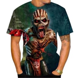 Living Dead Band 3D Print Sport Quick Dry Breathable Men T-shirt Hip Hop Rock Heavy Metal Street Fans Parent-child Short Sleeve