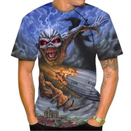 Living Dead Band 3D Print Sport Quick Dry Breathable Men T-shirt Hip Hop Rock Heavy Metal Street Fans Parent-child Short Sleeve