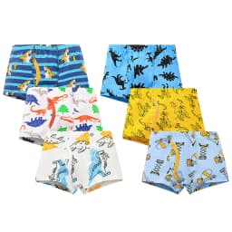3/6 pcs Boys Boxer Briefs Sets 2026 New Kids Cotton Underwear Boy Underpants Teenager Cartoon Dinosaur Print Children Panties