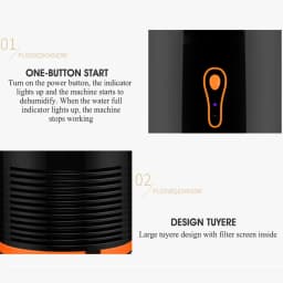 TINSOL New Air Dehumidifier 800ml Portable Dryer Low Noise Purification Anti-mold Cleaning Unit Portable Air Dryer Humidity