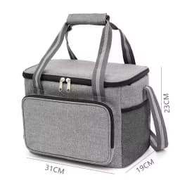 Large Insulated Thermal Bag Black Waterproof Leak-proof Thickened Handheld/Shoulder Carry Outdoor Picnic Lunch Bag