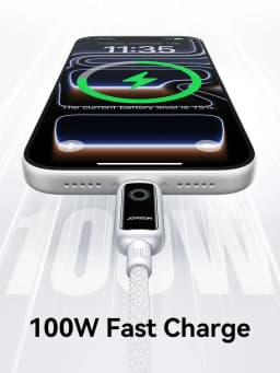 Joyroom 100W USB C Cable Automatic Power Off Fast Charge Type C Cable For iPhone 16 15 Pro Max Xiaomi Sumsang Huawei
