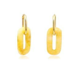 HUIDANG Earrings Trend 2026 Big Hollow Green Stone Square Earrings Woman Autumn Stainless Steel Boucles d'oreilles