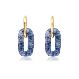 HUIDANG Earrings Trend 2026 Big Hollow Green Stone Square Earrings Woman Autumn Stainless Steel Boucles d'oreilles