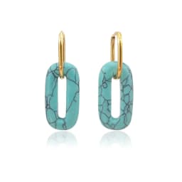 HUIDANG Earrings Trend 2026 Big Hollow Green Stone Square Earrings Woman Autumn Stainless Steel Boucles d'oreilles