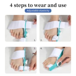 Day/Night Wearable Bunion Corrector - Adjustable Knob Design for Toe Overlapping & Big Toe Misalignment, Hallux Valgus Orthotic