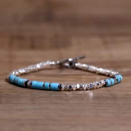 1 Pc Minimalist OT Clasp Stainless Steel Bracelet for Women Natural Stone Handmade Production Picasso Hematite Women Jewelry