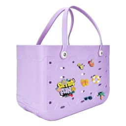 EVA Large Tote Bag Beach Storage 2 in 1 Waterproof Lightweight Travel Handbag for Women