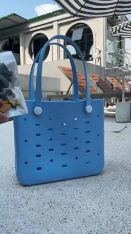 EVA Large Tote Bag Beach Storage 2 in 1 Waterproof Lightweight Travel Handbag for Women