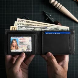 Retro Minimalist Men's AirTag Wallet RFID Blocking Wallet Multi Card Holder for Apple AirTag High Quality Genuine Leather Purse