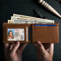Retro Minimalist Men's AirTag Wallet RFID Blocking Wallet Multi Card Holder for Apple AirTag High Quality Genuine Leather Purse