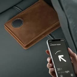 Retro Minimalist Men's AirTag Wallet RFID Blocking Wallet Multi Card Holder for Apple AirTag High Quality Genuine Leather Purse